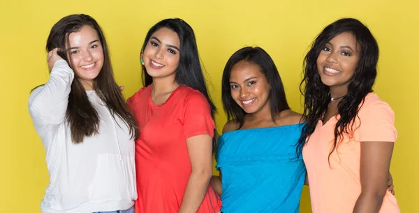 Group Young Female Friends Spending Time Together — Stock Photo, Image