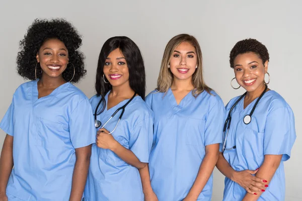 Grande Grupo Enfermeiras Trabalhando Juntas — Fotografia de Stock