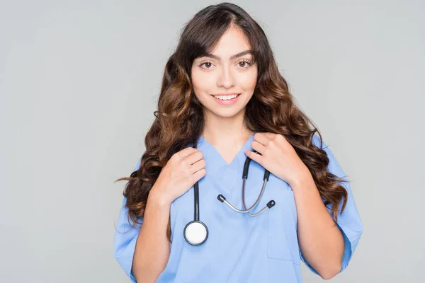 Enfermera Que Trabaja Turno Hospital — Foto de Stock