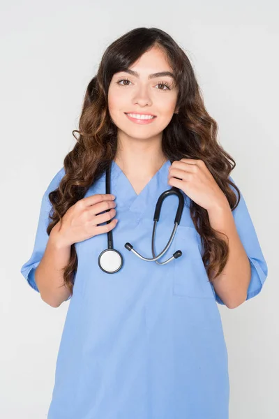 Enfermera Que Trabaja Turno Hospital — Foto de Stock