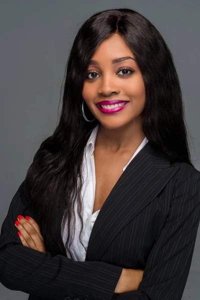 Portrait Young Beautiful African American Woman — Stock Photo, Image