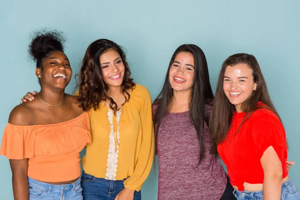 Group Young Female Friends Spending Time Together — Stock Photo, Image