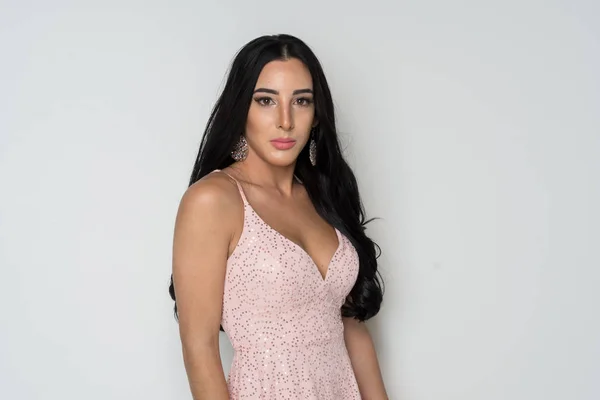 Schöne Teen Mädchen Trägt Ein Abschlussball Kleid Zum Tanz — Stockfoto