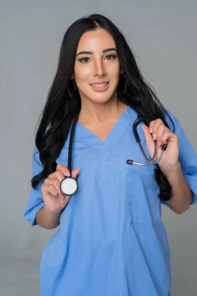 Enfermera Que Trabaja Turno Hospital —  Fotos de Stock