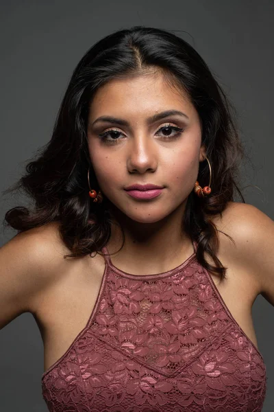 Portrait Beautiful Hispanic Teenage Girl — Stock Photo, Image