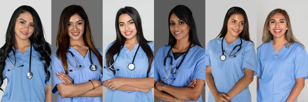 Indiase verpleegkundigen in het ziekenhuis — Stockfoto