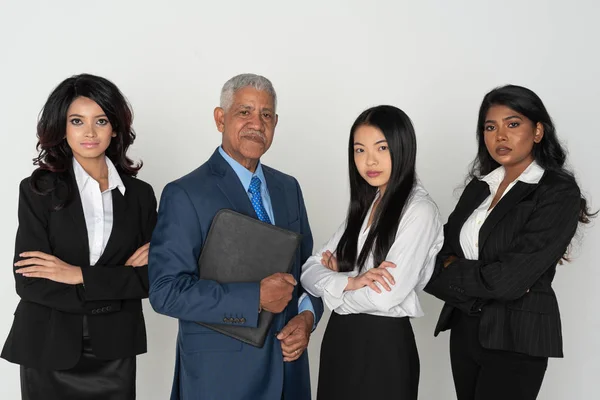 Equipe de Negócios de Trabalhadores Minoritários — Fotografia de Stock