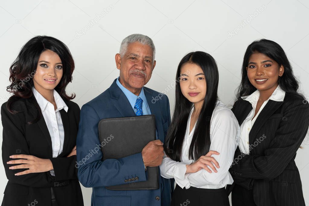 Business Team Of Minority Workers