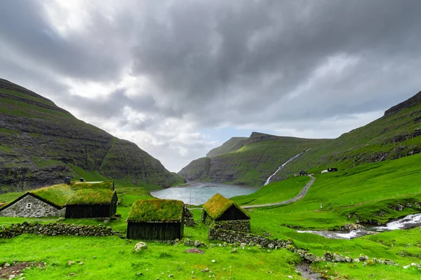 Saksun nas Ilhas Faroé — Fotografia de Stock