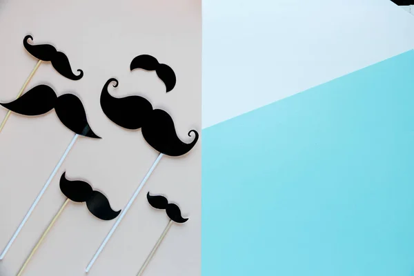 콧수염에 화려한 소품입니다 콧수염의 Movember 운동입니다 전립선 남자의 아버지의 Copyspace — 스톡 사진