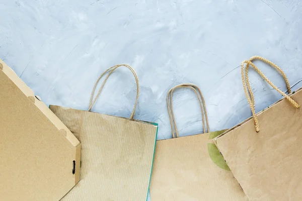 Plat Leggen Van Papier Afval Klaar Voor Recycling Ecologie Zorg — Stockfoto