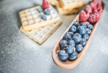 Ahududu ve yaban mersinli sağlıklı çöl