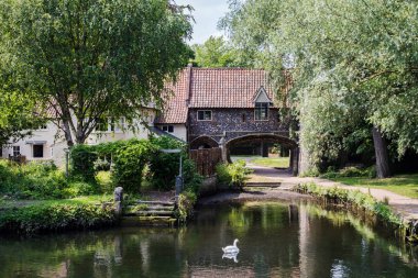 Nehir Wensum Norwich Norfolk İngiltere'de feribotla çeker dış