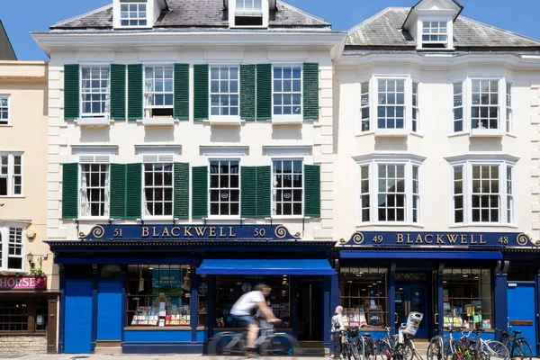 Außenansicht Der Weltberühmten Blackwells Buchhandlung Der Broad Street Oxford Großbritannien — Stockfoto