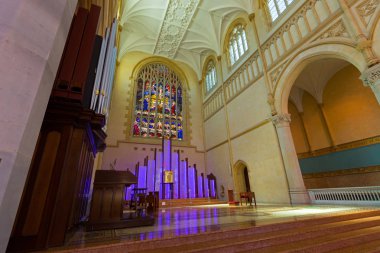 Perth, Avustralya - Şubat 2018: İç Saint Mary's Katedrali, Victoria Square, Perth, Avustralya üzerinde 24 Şubat 2018. St. Mary Immaculate Conception Kutsal Meryem Ana Katedrali resmen