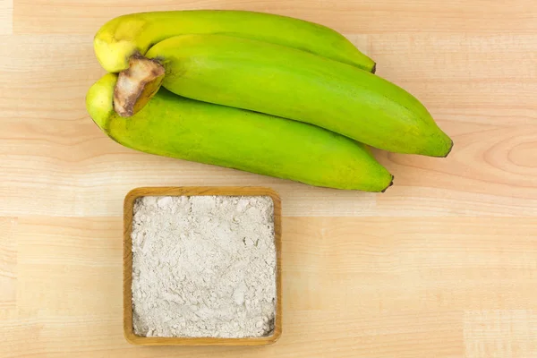 Synbiotic Dried Banana Fruit Powder Made Organic Whole Gros Michel — Stock Photo, Image