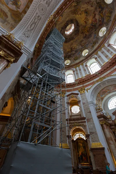 Vienna Austria July 2018 Lift Elevator Cupola Charles Church Karlsplatz — Stock Photo, Image