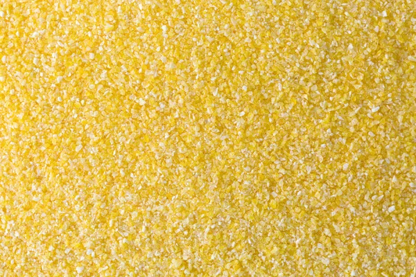Texture of Polenta, yellow Cornmeal flour, Semolina, fast cooking — Stock Photo, Image