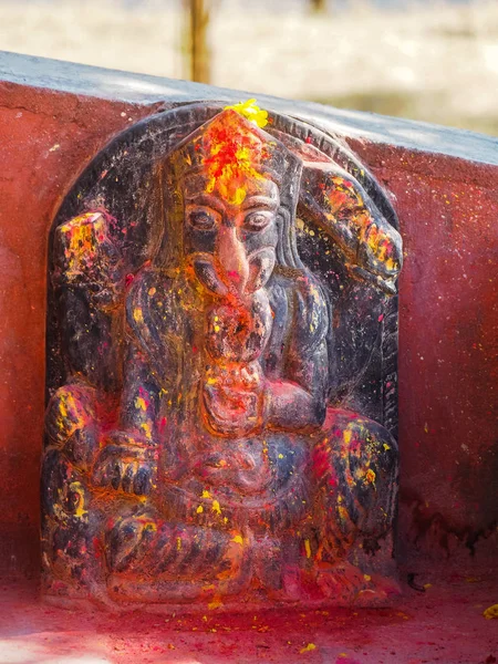 Ganesha Hindu deities shrine at Kali Temple, in Dhulikhel, Nepal — Stock Photo, Image