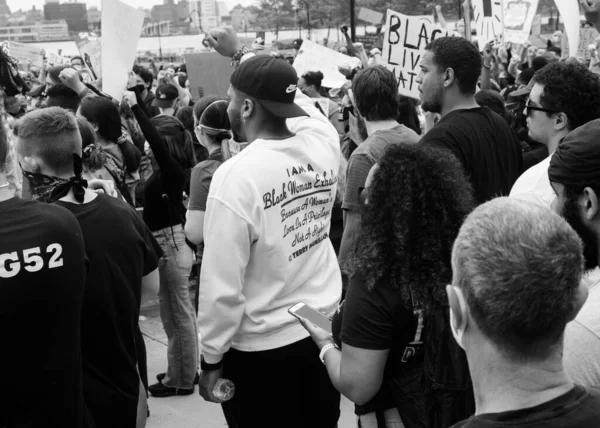 Hoboken Usa Juni 2020 Black Lives Matter Fredelig Protest Hoboken – stockfoto