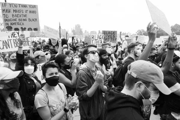 Hoboken Usa June 2020 Black Lives Matter Peaceful Protest Hoboken — стокове фото