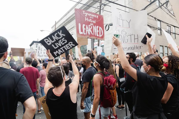 Hoboken Usa June 5Th 2020 Black Lives Matter Ειρηνική Διαμαρτυρία — Φωτογραφία Αρχείου