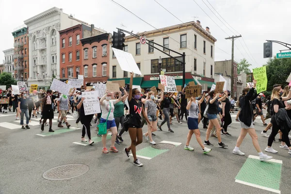 Hoboken Usa June 5Th 2020 Black Lives Matter Ειρηνική Διαμαρτυρία — Φωτογραφία Αρχείου