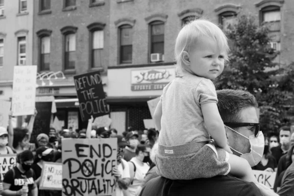 Hoboken Usa Czerwca 2020 Protest Pokojowy Sprawie Czarnego Życia Hoboken — Zdjęcie stockowe