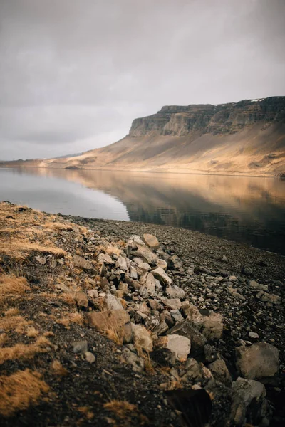 Bjarнафосс Високий Водоспад Акробатика Право Невелике Землеробство Гамлета Buir — стокове фото