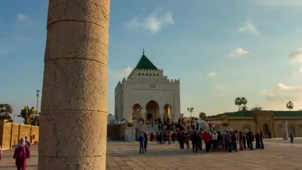 Mausoléu de Mohammed V Hyperlapse — Vídeo de Stock