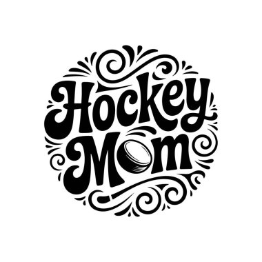 Hokey anne. Beyaz Arkaplanda Vektör Tasarımı İzole Edildi