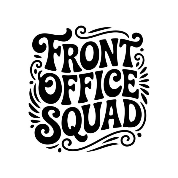 Front Office Squad. Vector Design Isolated on White Background