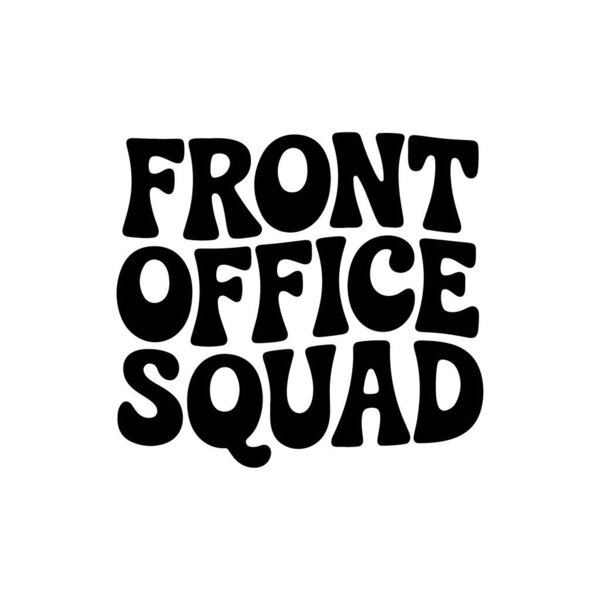 Front Office Squad. Vector Design Isolated on White Background