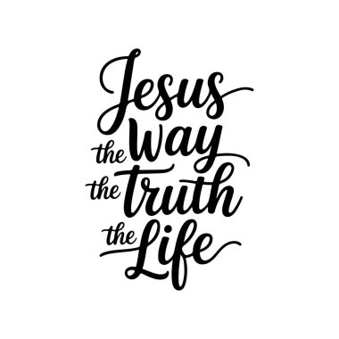 İsa 'nın Yolu Gerçek Hayat. Beyaz Arkaplanda Vektör Tasarımı İzole Edildi