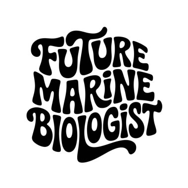 Bir bilim adamı için en havalı terim olan Deniz Biyoloğu, Beyaz Arkaplanda Vektör Tasarımı İzole Edildi