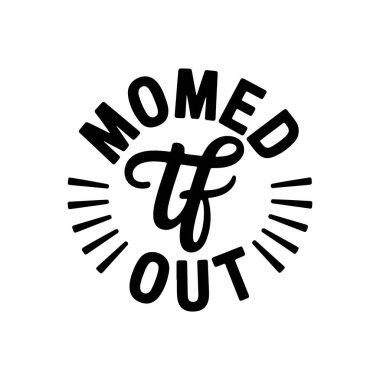 Momed TF Out. Beyaz Arkaplanda Vektör Tasarımı İzole Edildi