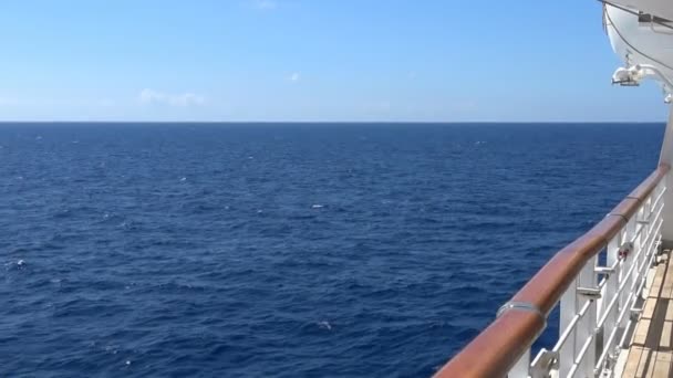 Pont Extérieur Sur Bateau Croisière Dans Atlantique — Video