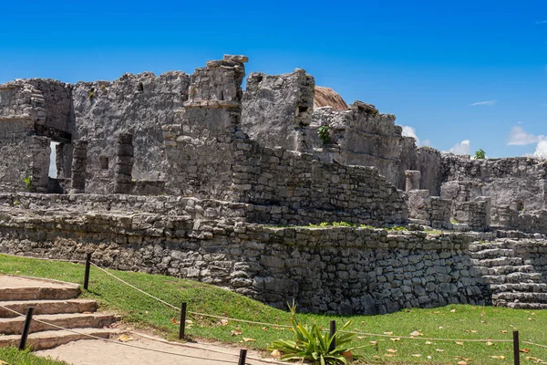 Ruinas Mayas Además Del Mar Caribe Riviera Maya Viajar Por — Foto de Stock