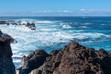 Madeira, Portekiz Porto Moniz köstebek adacık