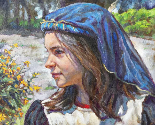Genç bir kadını portresi - Stok İmaj