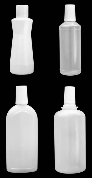 Plastikflaschen Isoliert Leer — Stockfoto