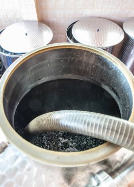 Şarap fermenterler yakın çekim