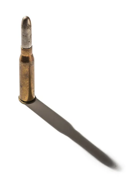 Ένα Όπλο Πυρομαχικά Δοχεία Καθαρό Φόντο Μόνο Απομονωμένες Κουκκίδα Λευκό — Φωτογραφία Αρχείου