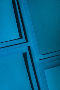 Mavi kağıt malzeme tasarım. Geometrik unicolour şekiller. Tasarım arka planına duvar kağıdı.
