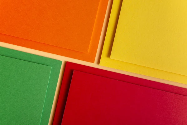 Ζωηρά Χρώματα Παλέτα Χαρτί Σχεδίασης Γεωμετρικά Σχήματα Αφηρημένη Πολύχρωμη Χαρτί — Φωτογραφία Αρχείου