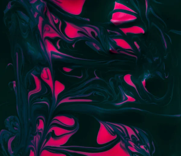 Tmavě Zelené Růžové Mramorování Textura Abstraktní Barevné Pozadí Vícebarevný Vzor — Stock fotografie