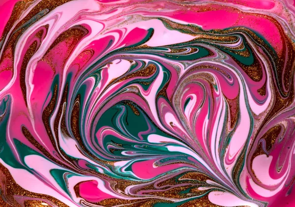 Levendige Roze Marmering Textuur Abstracte Kleurrijke Achtergrond Veelkleurige Patroon Vloeistof — Stockfoto