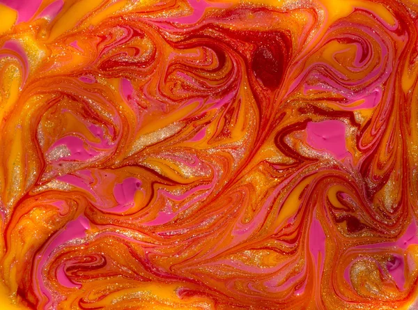 Heldere Rode Gele Marmering Textuur Abstracte Kleurrijke Achtergrond Veelkleurige Patroon — Stockfoto