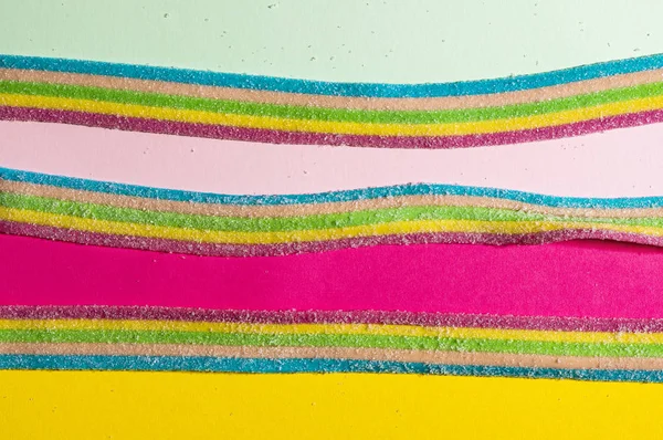 Şeker Renkli Jöle Reainbow Spektrum Renkler Tatlılar Üzerinde Arka Plan — Stok fotoğraf