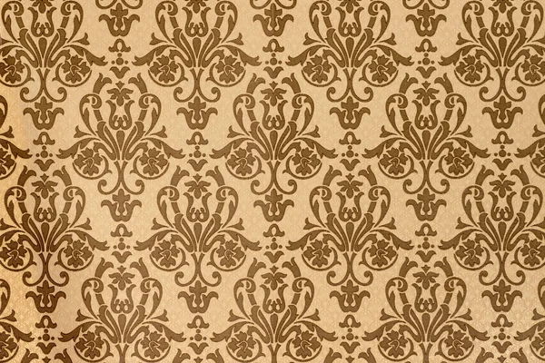Element of interior decoration of the house. Brown-coffee pattern of Baroque style wallpapers